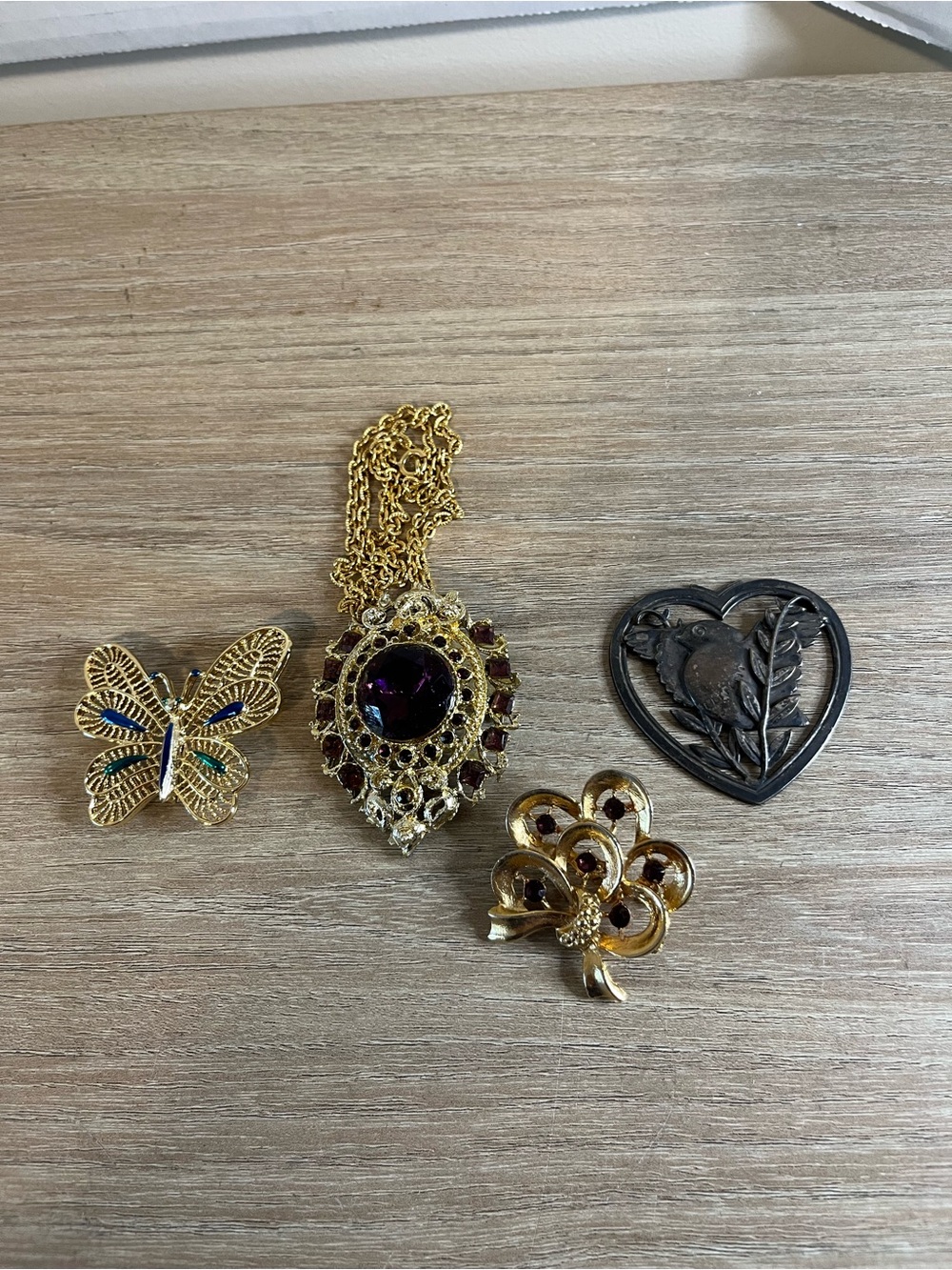 Vintage Costume Jewellery Brooches
